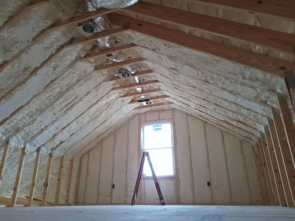 Spray foam roofing application for Crawl Space Insulation project in Sealy